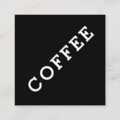 Eenvoudige Donkere Loyalty Koffee Punch Card-hoek (Voorkant)