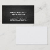 Eenvoudige donkere metalen textuur visitekaartje (Voorkant / Achterkant)