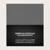 Eenvoudige donkere metalen textuur visitekaartje (Buitenkant ongevouwen)
