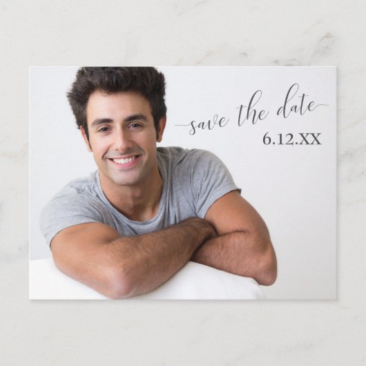 Eenvoudige donkere tekst Het Afstuderen Datum opsl Briefkaart (Voorkant)