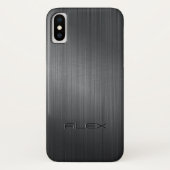 Eenvoudige donkergrijze metalen achtergrond Case-Mate iPhone case (Achterkant)