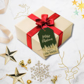 Eenvoudige, donkergroene gouden tinten, prettige k cadeaulabel