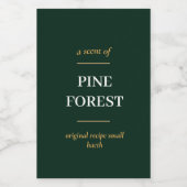 EENVOUDIGE DONKERGROENE MINIMALE MODERNE KAARS VOEDSELCONTAINER ETIKET (Enkel label)