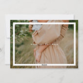 Eenvoudige Donkergroene Vetgedrukte Rand 2 Grote F Feestdagenkaart (Achterkant)