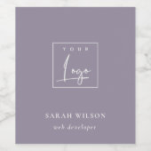 Eenvoudige donkerpaarse seringen aangepaste promot wijn etiket (Enkel label)