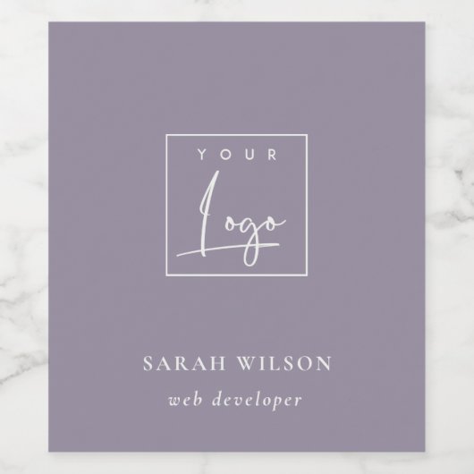 Eenvoudige donkerpaarse seringen aangepaste promot wijn etiket (Enkel label)