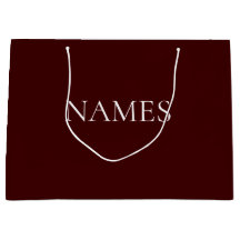 Eenvoudige donkerrode en witte aangepaste scriptna