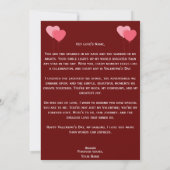 Eenvoudige donkerrode foto Valentijnsdag Kaart (Achterkant)