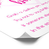 Eenvoudige Dont Say Baby | Heet Roze Douche Spel Poster (Hoek)