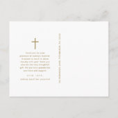 Eenvoudige doop Dank U met Kruisfoto Briefkaart (Achterkant)