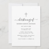 Eenvoudige doop zwart en wit doop jongen meisje kaart (Voorkant)