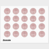 Eenvoudige doopgunst of envelop ronde sticker (Vel)