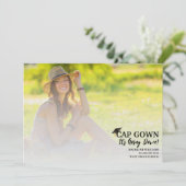 Eenvoudige Dop Robe Het Gaat Gebeuren Foto Aankond Kaart (Staand voorkant)