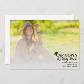 Eenvoudige Dop Robe Het Gaat Gebeuren Foto Aankond Kaart (Voorkant / Achterkant)