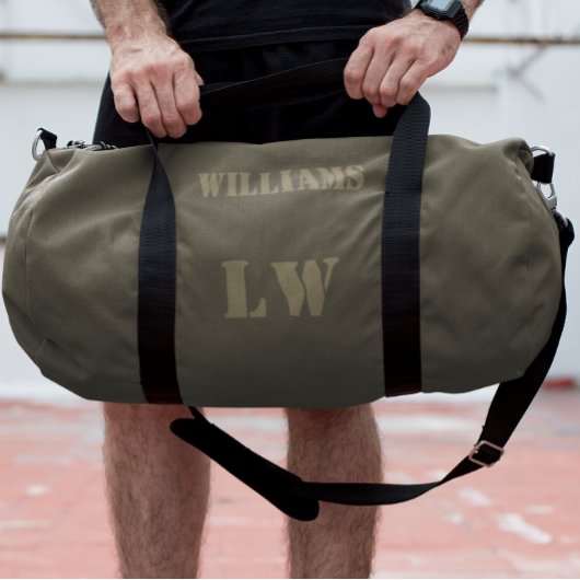 Eenvoudige Douanenaam Monogram Jersey Nummer Plunjezak