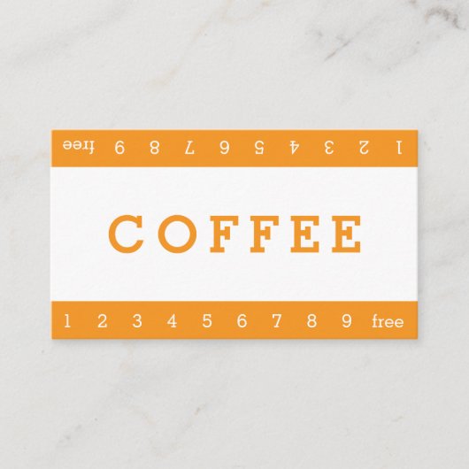 Eenvoudige Double Horizon Loyalty Coffee Ponskaart (Voorkant)
