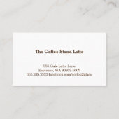 Eenvoudige 'Double Horizon Loyalty Coffee Punch'-k (Achterkant)