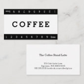 Eenvoudige 'Double Horizon Loyalty Coffee Punch'-k (Voorkant / Achterkant)