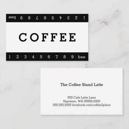 Eenvoudige 'Double Horizon Loyalty Coffee Punch'-k (Voorkant / Achterkant)