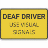 eenvoudige dove bestuurder sticker (Voorkant)