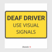 eenvoudige dove bestuurder sticker (Vel)