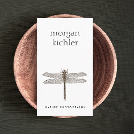 Eenvoudige Dragonfly Natuur Professional White Visitekaartje