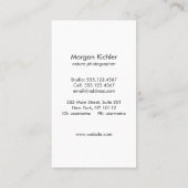 Eenvoudige Dragonfly Natuur Professional White Visitekaartje (Achterkant)