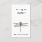 Eenvoudige Dragonfly Natuur Professional White Visitekaartje (Voorkant)