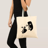 Eenvoudige drama Comedy maskers die Canvas tas waa (Voorkant (product))