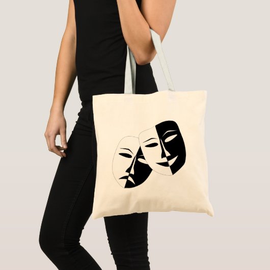 Eenvoudige drama Comedy maskers die Canvas tas waa (Voorkant (product))