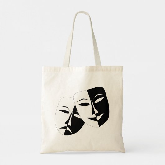 Eenvoudige drama Comedy maskers die Canvas tas waa (Achterkant)