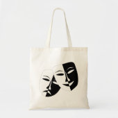 Eenvoudige drama Comedy maskers die Canvas tas waa (Voorkant)