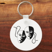 Eenvoudige drama Comedy maskers werken Sleutelhanger (Voorkant)