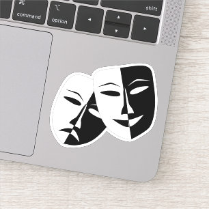 Eenvoudige drama Comedy maskers werken Sticker