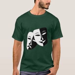 Eenvoudige drama Comedy maskers werken T-shirt