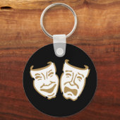 Eenvoudige dramaskers sleutelhanger (Voorkant)