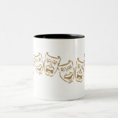 Eenvoudige dramaskers tweekleurige koffiemok (Center)