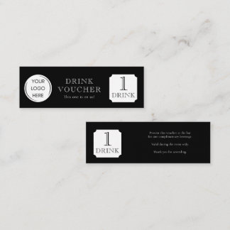 Eenvoudige DRANKBON Corporate logo Mini Visitekaartje
