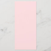 Eenvoudige drankjes Cocktail Wijn Bruiloft Roze Menu (Achterkant)