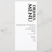 Eenvoudige drankjes Cocktail Wijn Trouw Menu (Voorkant)