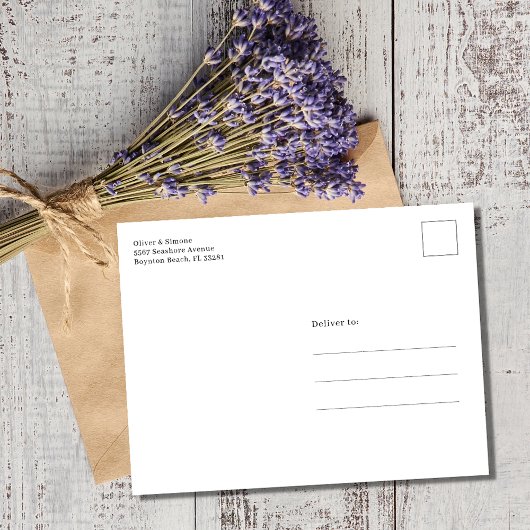 Eenvoudige drie foto bruiloft blanco dank u briefkaart