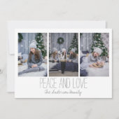 Eenvoudige drie fotofeestdagen, bijtende feestdagenkaart (Voorkant)