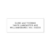 Eenvoudige drie lijn retour adres hout handvat rubberstempel (Afrduk)