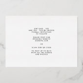 Eenvoudige drie multi-foto's besparen de datum REA Folie Uitnodiging (Achterkant)