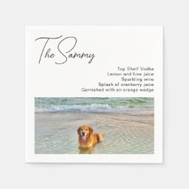 Eenvoudige Drink foto's ontvangen Moderne bruiloft Servet