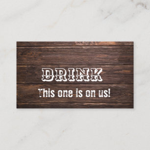 Eenvoudige Drink van Rustic Barn Wood Wedding Kortingskaartje