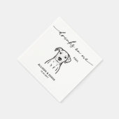 Eenvoudige Drinken op mij Hond bruiloft Servet (Hoek)