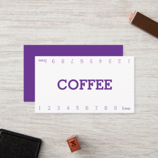 Eenvoudige dubbele nummer loyaliteit koffie ponska klantenkaartje