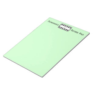 Eenvoudige dubbele Sixe Domino Game Score Pad Gree Notitieblok