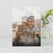 Eenvoudige dubbele viering foto afstuderen partij kaart (Staand voorkant)